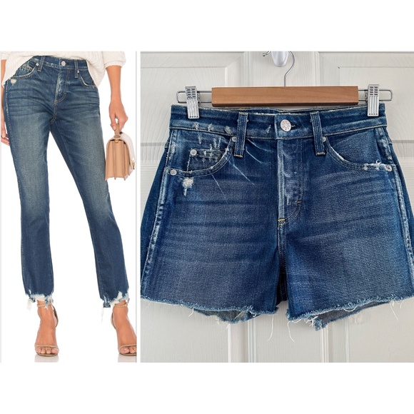 AMO Pants - AMO Distressed Denim Jean Shorts